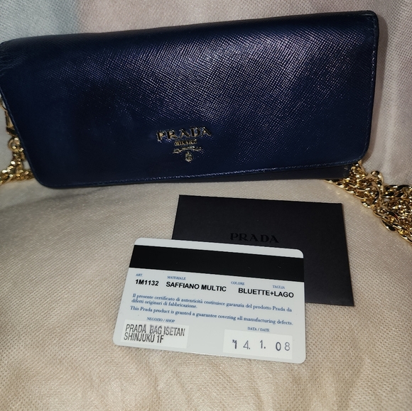 FLASH YARD SALE Prada Saffiano Navy Blue Limited Edition Crossbody - Picture 11 of 17